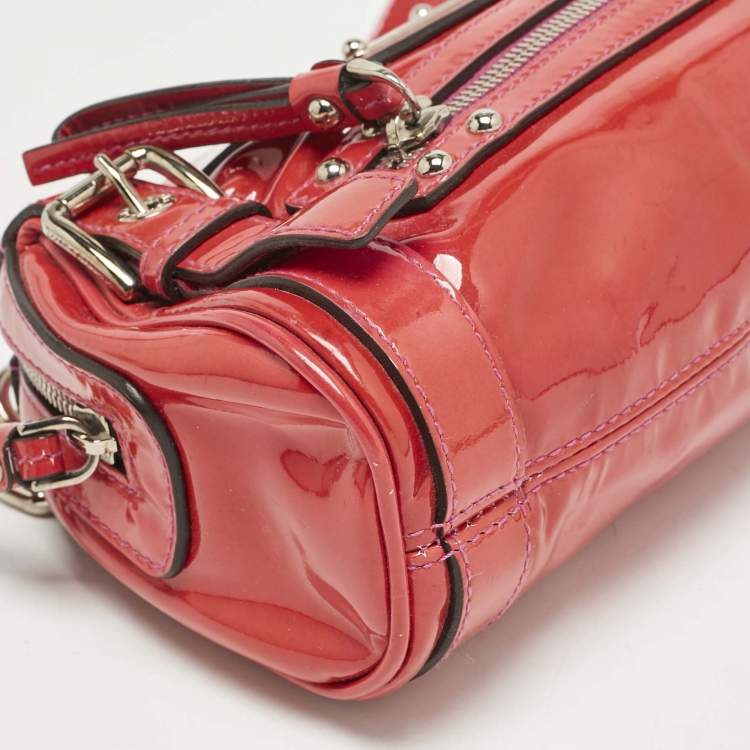 Pre Owned Dolce & Gabbana Red Patent Leather Miss Easy Way Wristlet Clutch