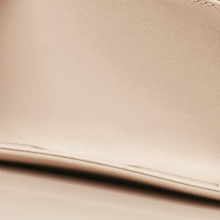 Pre Owned Dolce & Gabbana Beige Leather DG Girls Phone Bag