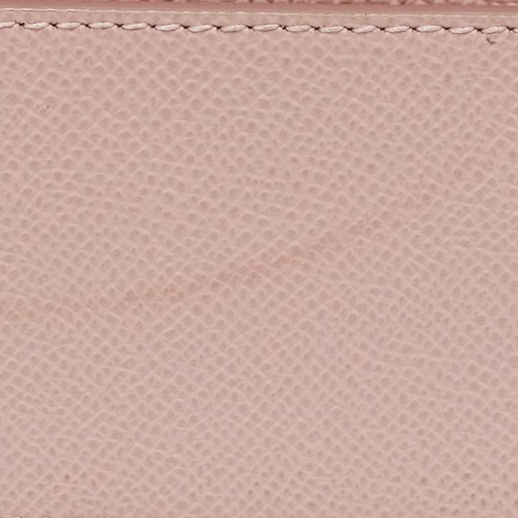 Pre Owned Dolce & Gabbana Pink Leather Small Scarf Miss Sicily Top Handle Bag
