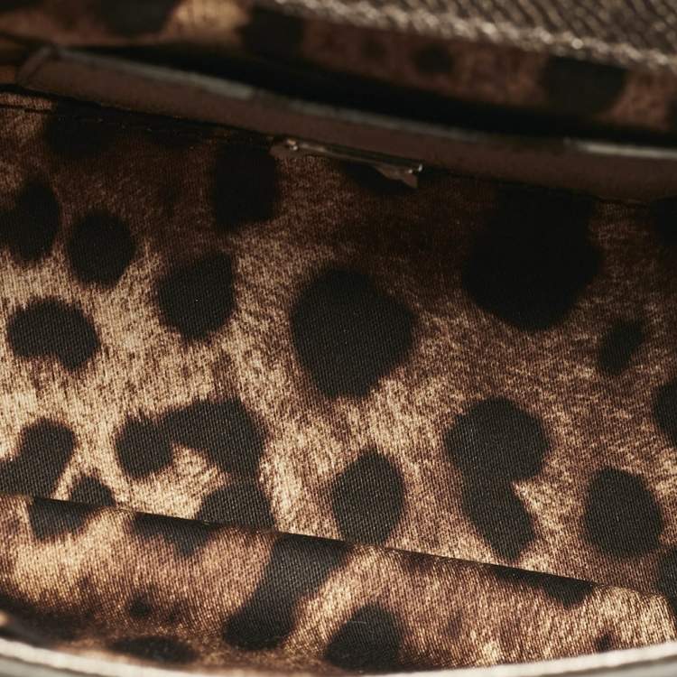 مملوكة مسبقًا Dolce & Gabbana Metallic Leather Small Miss Sicily Top Handle Bag