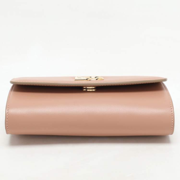 مملوكة مسبقًا Dolce & Gabbana Nude Pink Leather DG Wallet On Chain