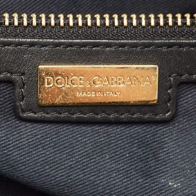 Pre Owned Dolce & Gabbana Brown Leopard Print Coated Canvas Chain Shoulder Bag