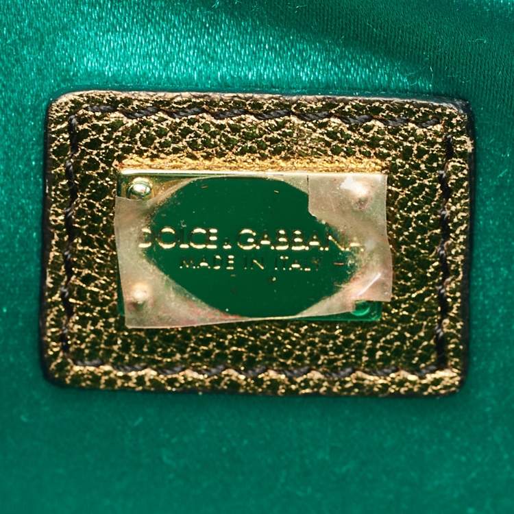 Pre Owned Dolce & Gabbana Black Crocodile & Python Small Miss Sicily Top Handle Bag