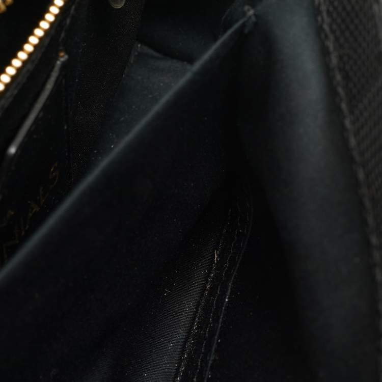 Pre Owned Dolce & Gabbana Black Lizard Embossed Leather DG Millennials Shoulder Bag