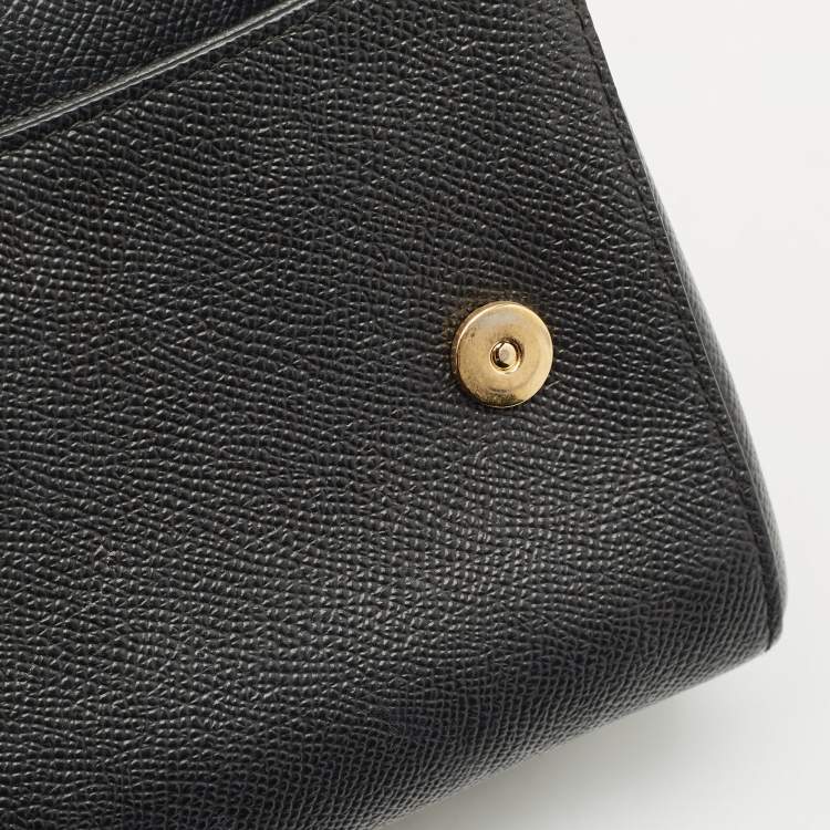 Pre Owned Dolce & Gabbana Black Leather Small Miss Sicily Top Handle Bag