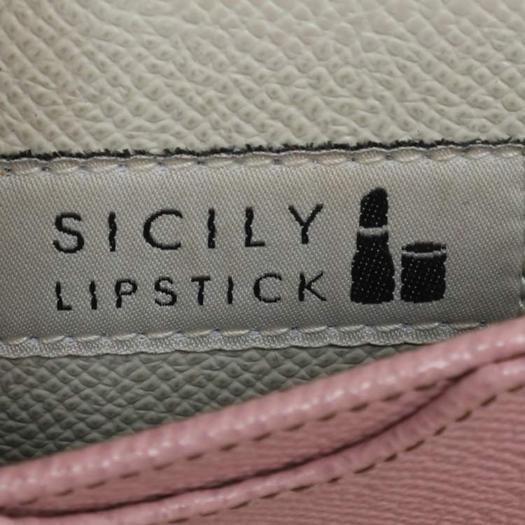 Pre Owned Dolce & Gabbana Multicolor Leather Sicily Lipstick Wallet on Chain