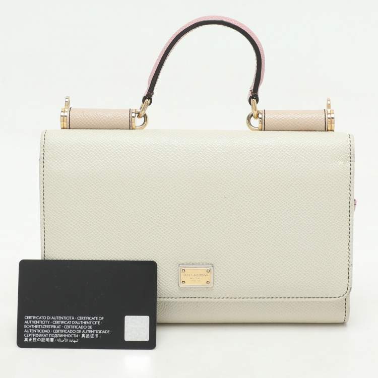 Pre Owned Dolce & Gabbana Multicolor Leather Sicily Lipstick Wallet on Chain