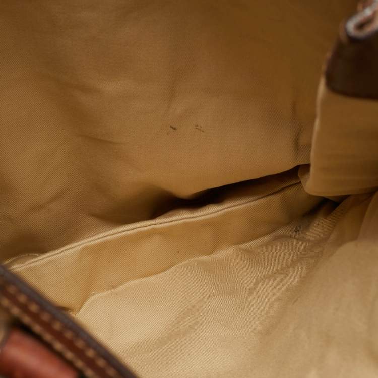 Pre Owned Dolce & Gabbana Brown Leopard Print Coated Canvas and Leather Shopper Tote