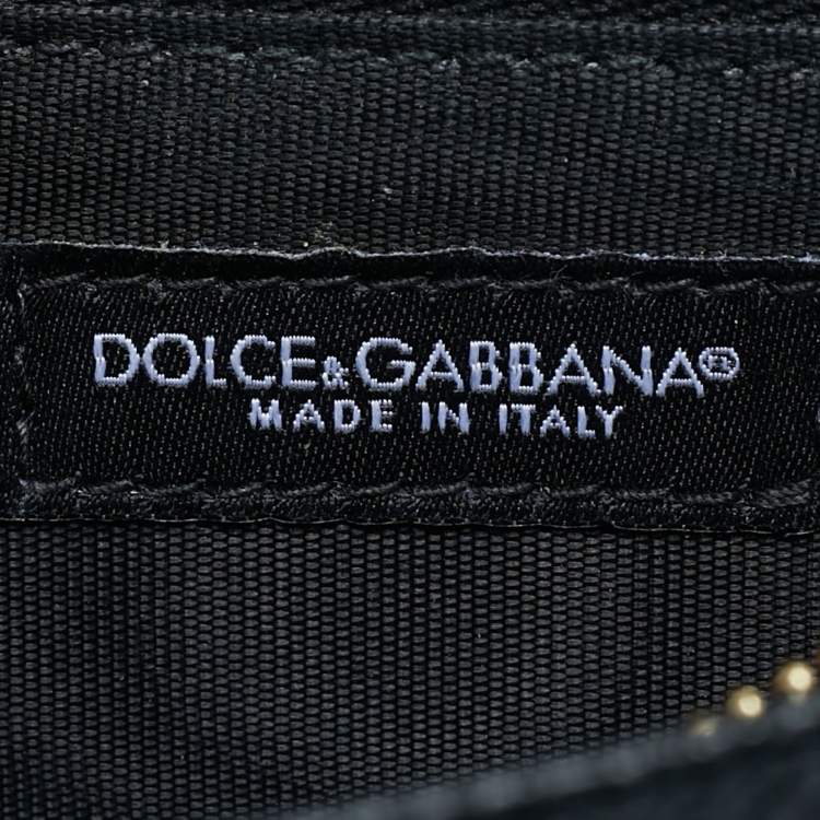 Pre Owned Dolce & Gabbana Black Leather Miss Sicily Von Wallet On Chain