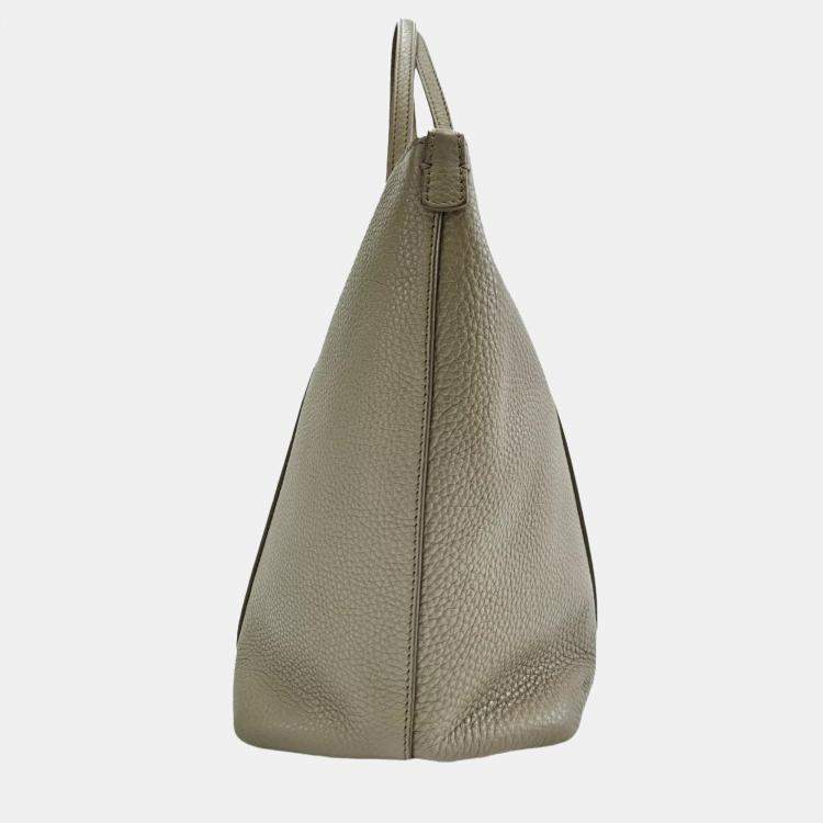 Pre Owned Dolce & Gabbana DG Beige Leather Tote Bag