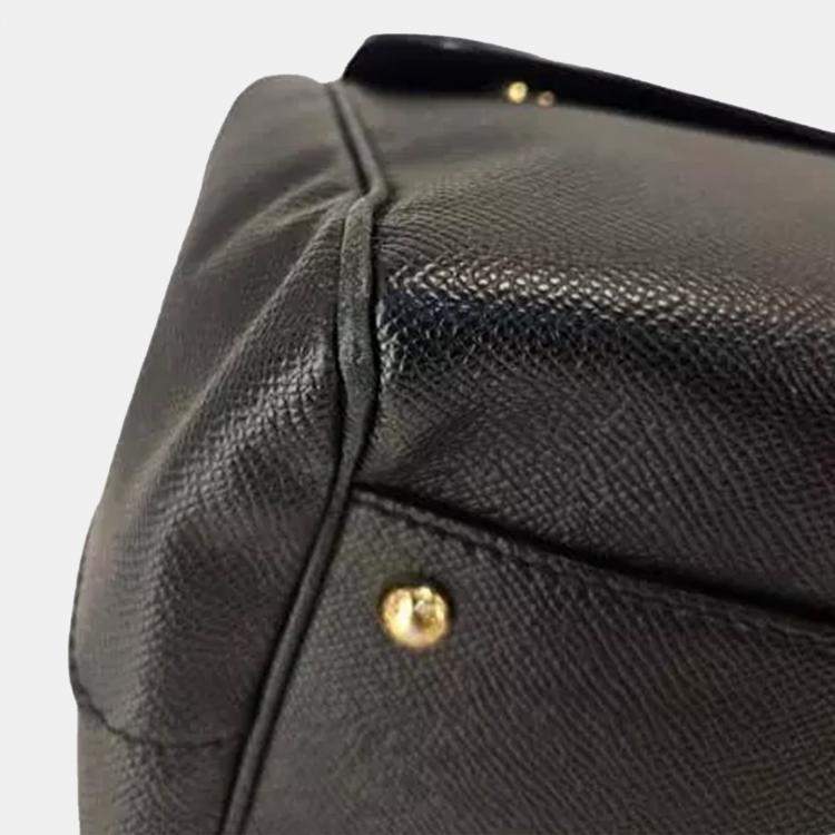 Pre Owned Dolce & Gabbana Miss Sicily Black Leather Top Handle Bag
