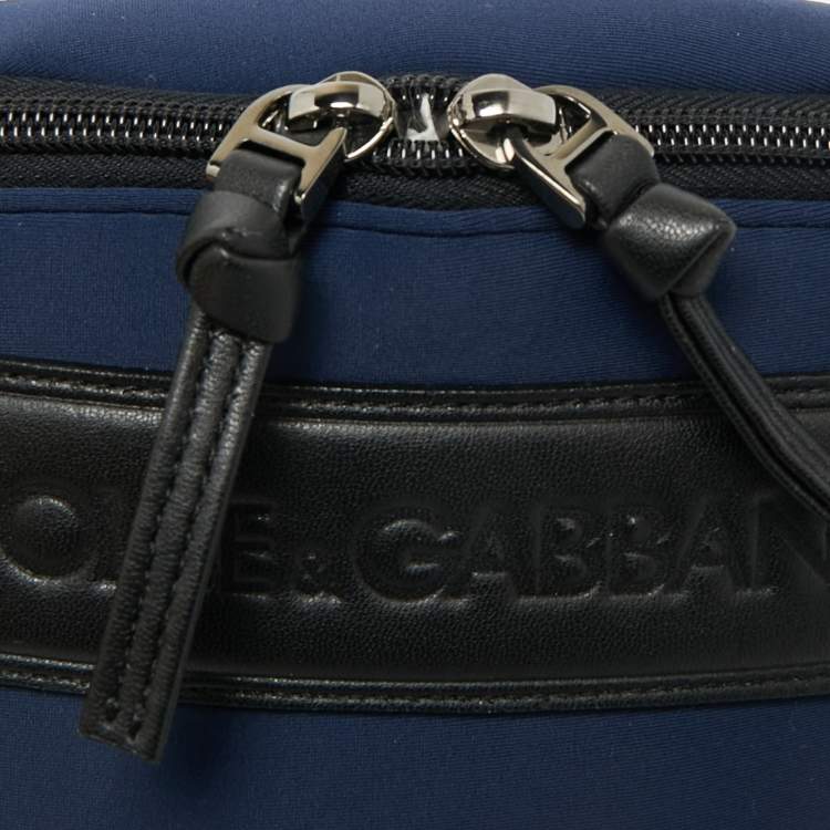 Pre Owned Dolce & Gabbana Bambino Navy Blue Neoprene Logo Belt Bag