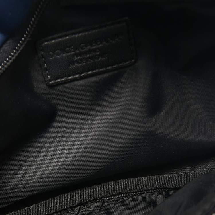 Pre Owned Dolce & Gabbana Bambino Navy Blue Neoprene Logo Belt Bag