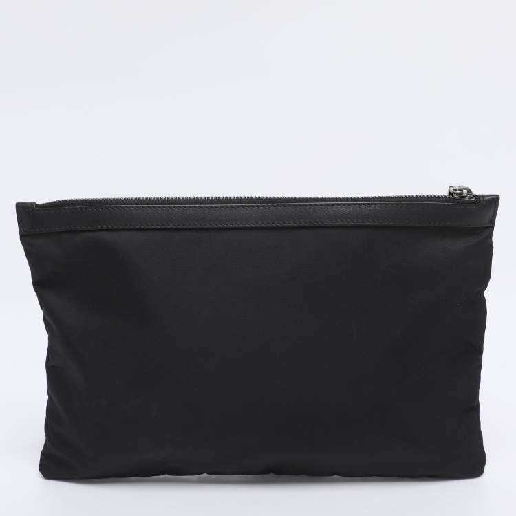 Pre Owned Dolce & Gabbana Black Nylon Logo Pouch