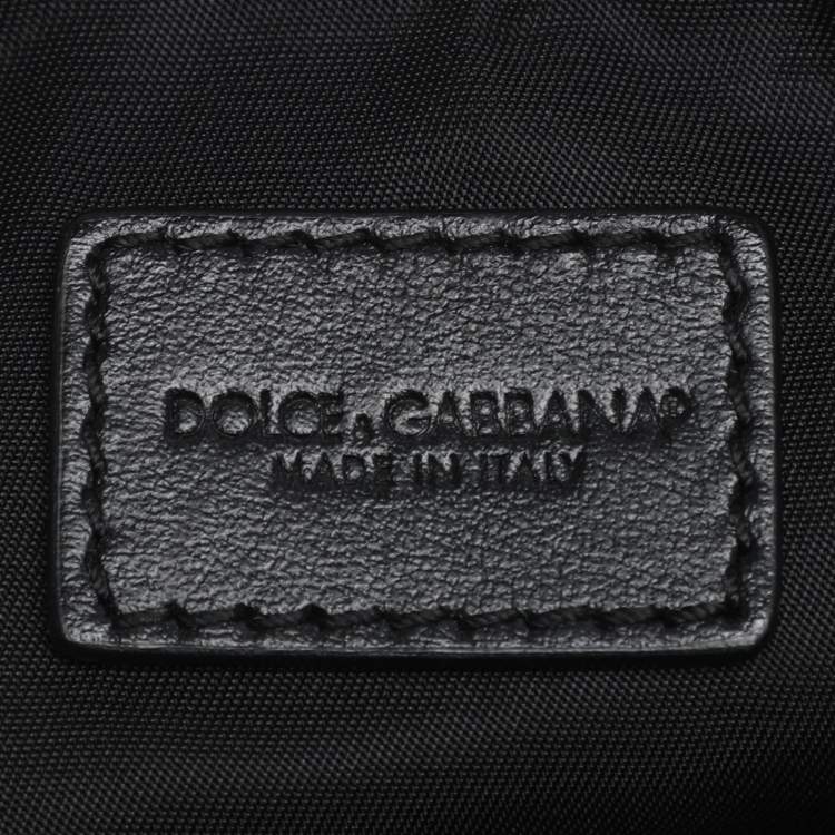 Pre Owned Dolce & Gabbana Black Nylon Logo Pouch