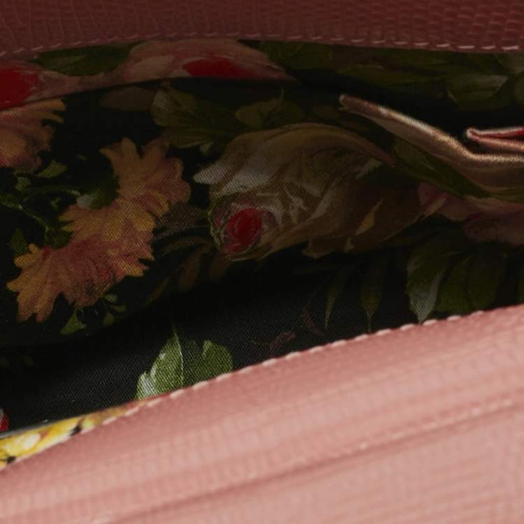 مملوكة مسبقًا Dolce & Gabbana Orange Lizard Embossed Leather Small Miss Sicily Bag