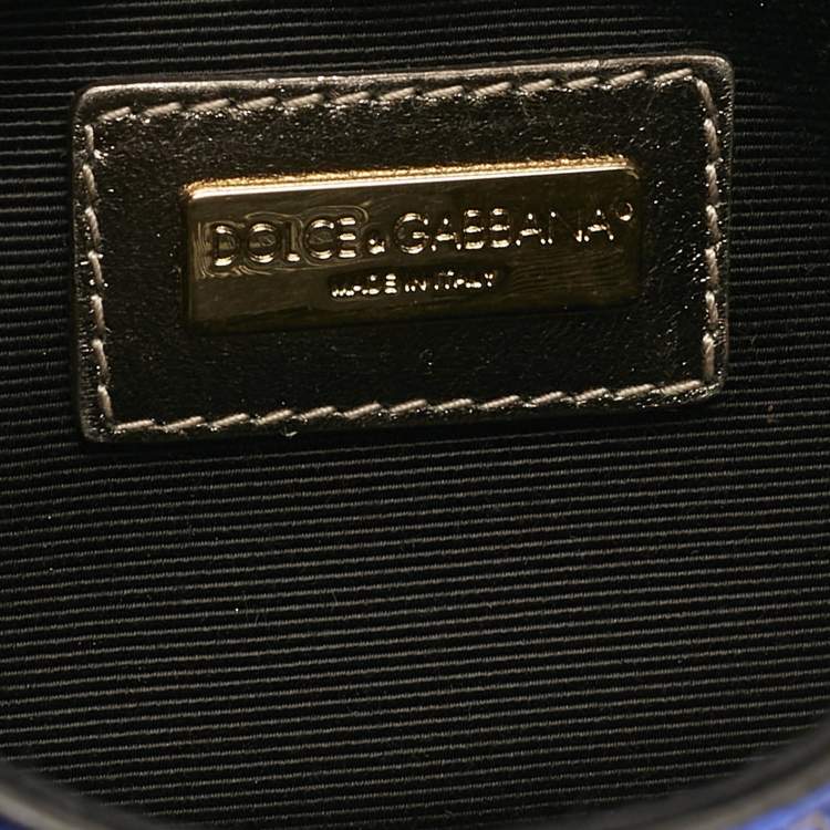 Pre Owned Dolce & Gabbana Multicolor Crocodile and Python Small Miss Sicily Top Handle Bag