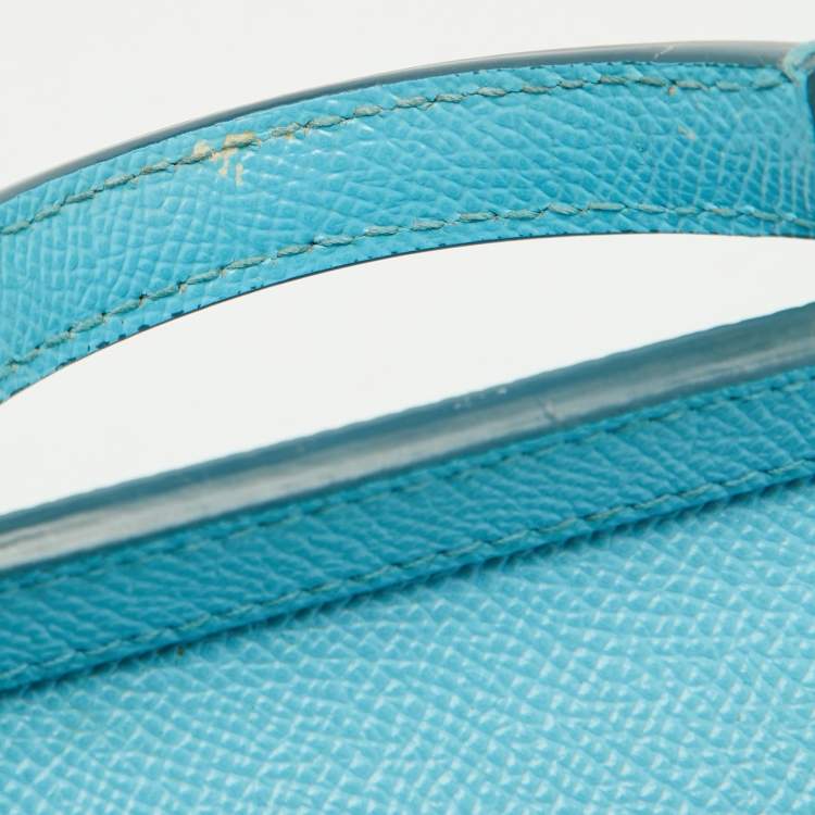 Pre Owned Dolce & Gabbana Blue Leather Mini Miss Sicily Top Handle Bag