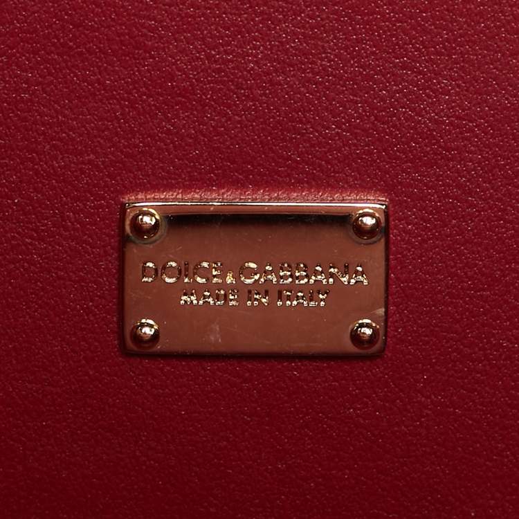 Pre Owned Dolce & Gabbana Black Lizard Embossed Leather Tulip Embellished Box Bag