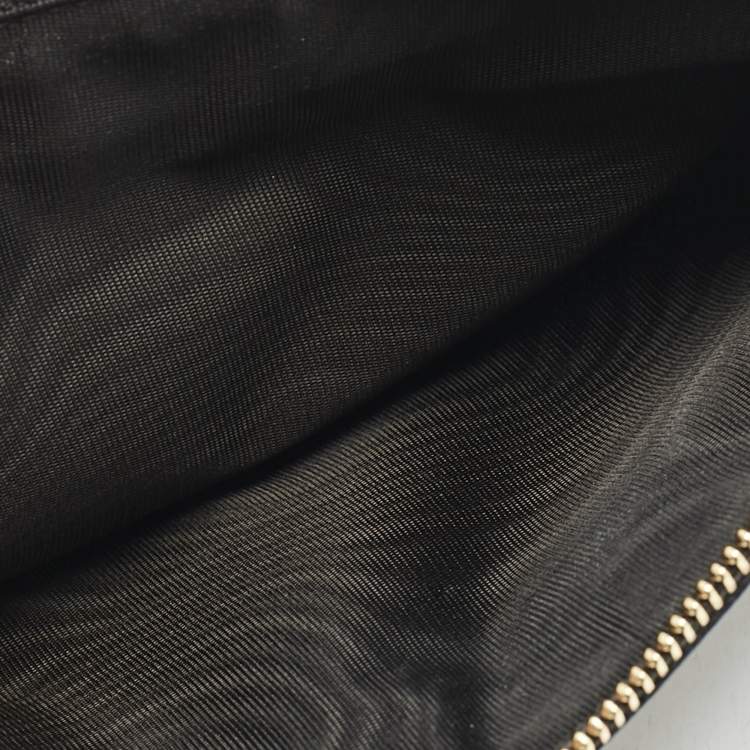 Pre Owned Dolce & Gabbana Black Leather Zip Long Card Holder