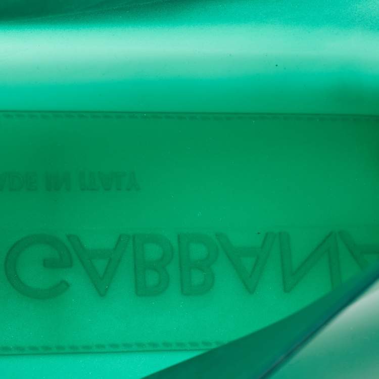 Pre Owned Dolce & Gabbana Green PVC Medium Miss Sicily Top Handle Bag