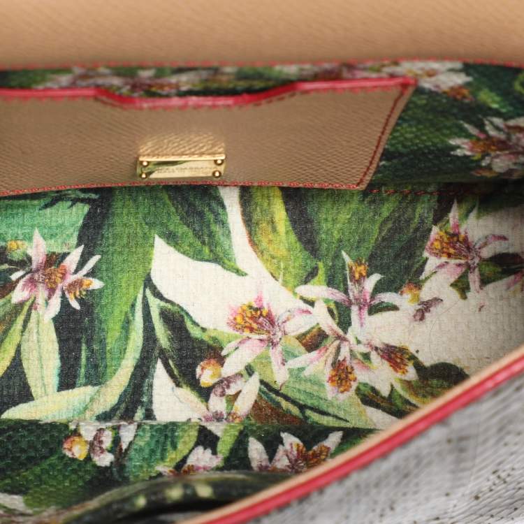 مملوكة مسبقًا Dolce & Gabbana Multicolor Mix Exotic Small Miss Sicily Top Handle Bag