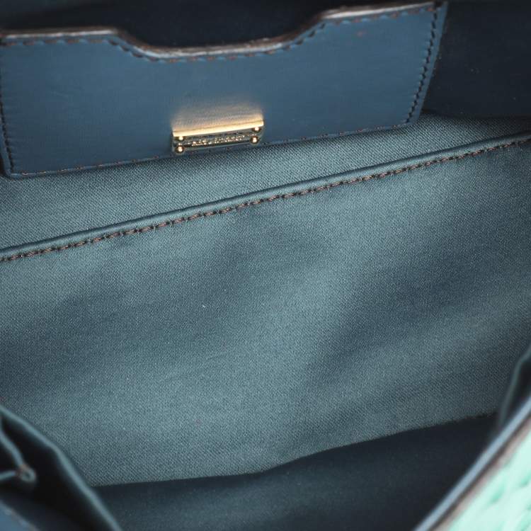 Pre Owned Dolce & Gabbana Multicolor Mix Exotic Small Miss Sicily Top Handle Bag