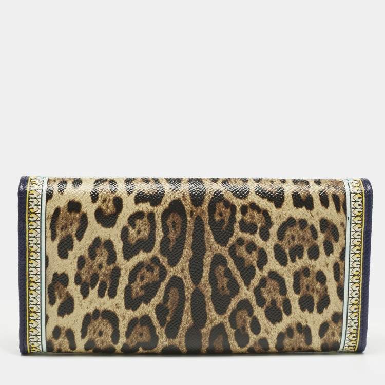 Pre Owned Dolce & Gabbana Multicolor Majolica Print Coated Canvas DG Continental Wallet