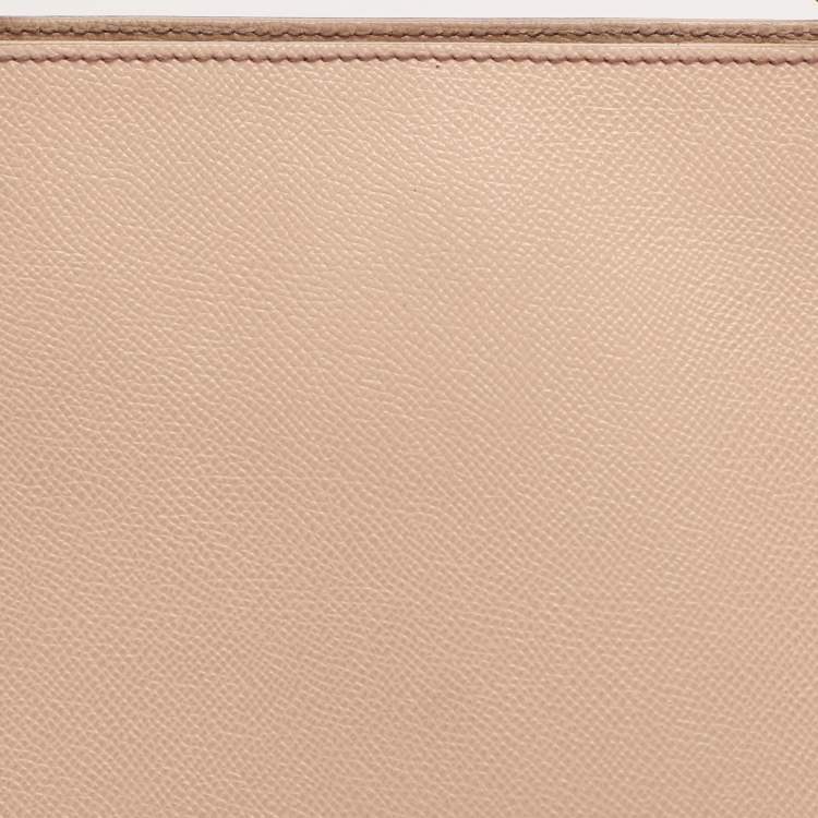 Pre Owned Dolce & Gabbana Beige Leather Miss Sicily Satchel