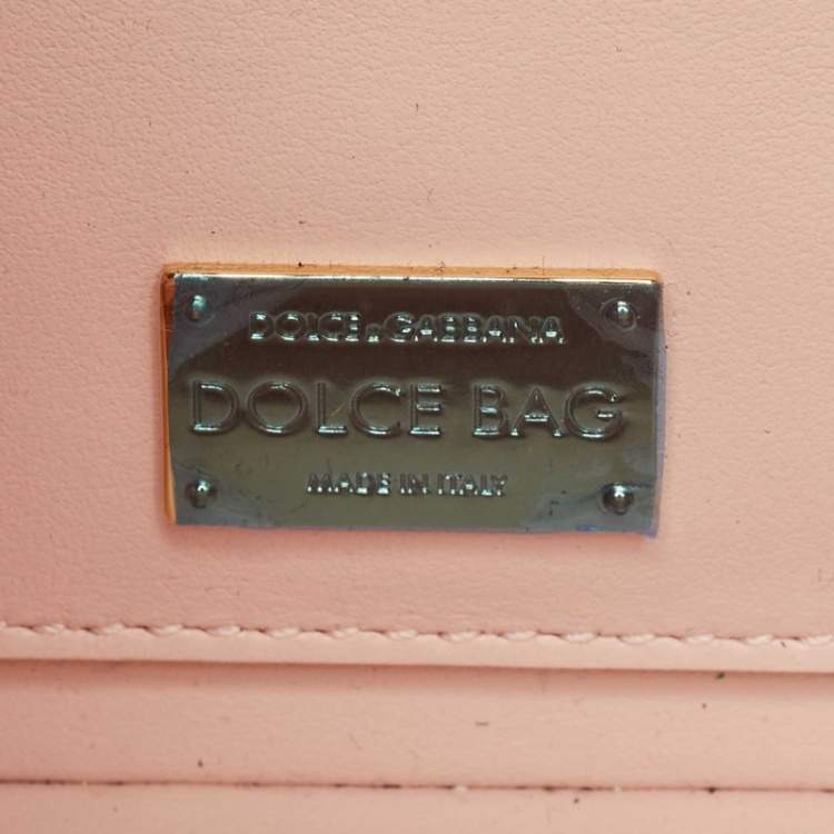 مملوكة مسبقًا Dolce & Gabbana Pink/Gold Roses Baroque Acrylic Dolce Box Top Handle Bag