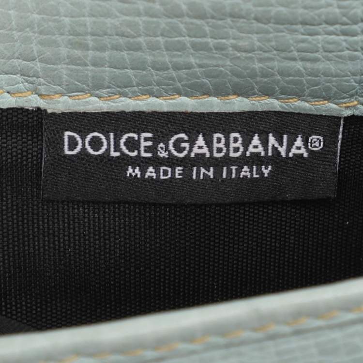 Pre Owned Dolce & Gabbana Pink Leather Miss Sicily Von Wallet on Chain