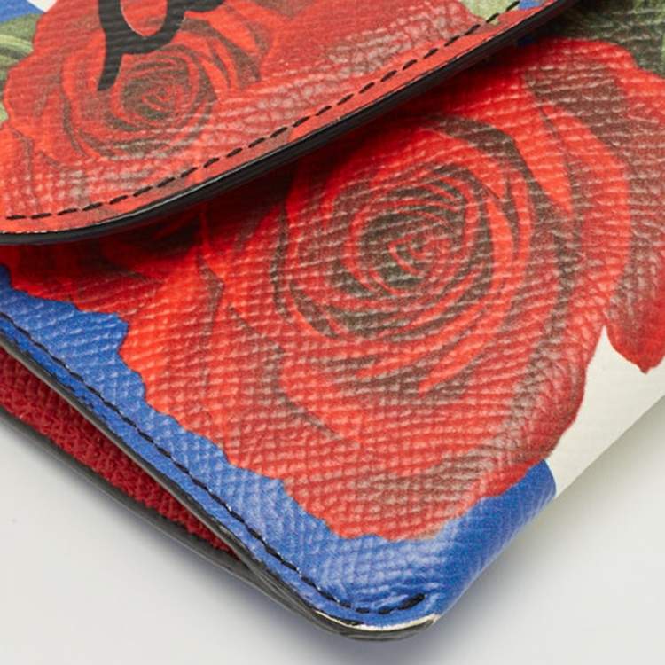 Pre Owned Dolce & Gabbana Multicolor Printed Leather Chain Clutch