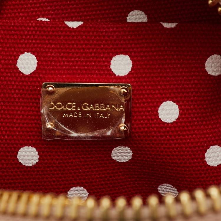 Pre Owned Dolce & Gabbana Multicolor Floral Print Fabric Miss Glam Round Shoulder Bag
