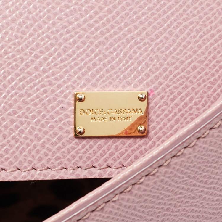 Pre Owned Dolce & Gabbana Lavender Leather Medium Miss Sicily Top Handle Bag