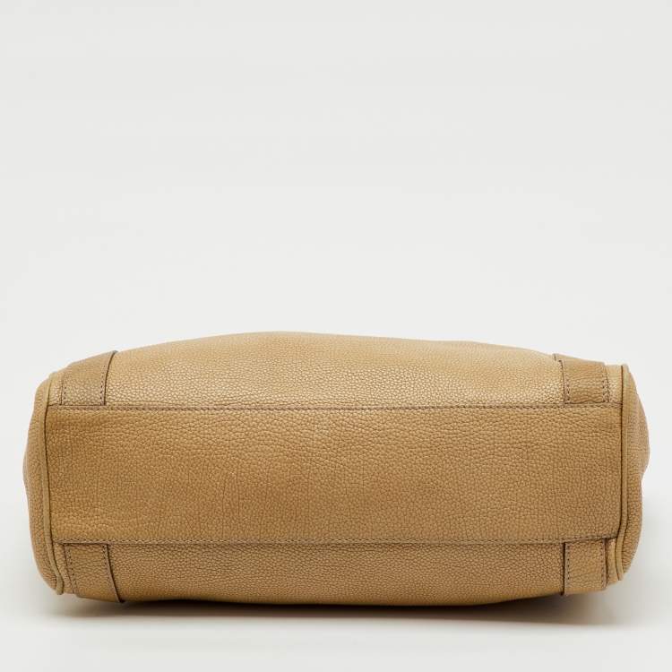 Pre Owned Dolce & Gabbana Beige Leather Miss Easy Way Boston Bag