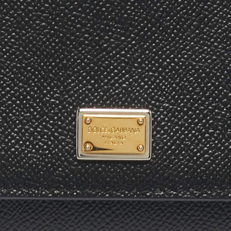 Pre Owned Dolce & Gabbana Black Leather Mini Miss Sicily Top Handle Bag