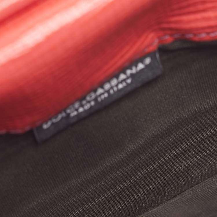 Pre Owned Dolce & Gabbana Multicolor Eel Leather Miss Sicily Von Wallet On Chain