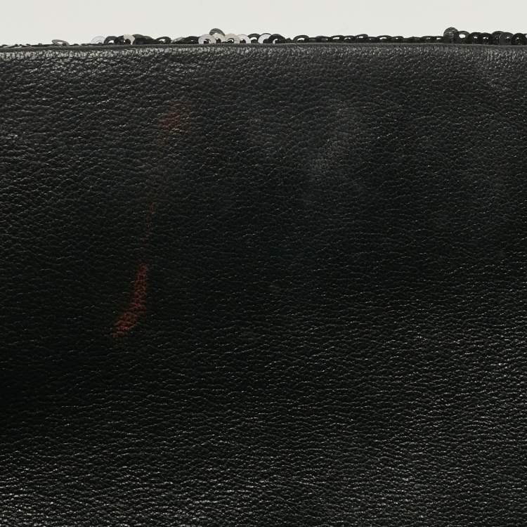 Pre Owned Dolce & Gabbana Black Sequins Miss Charles Shoulder Bag