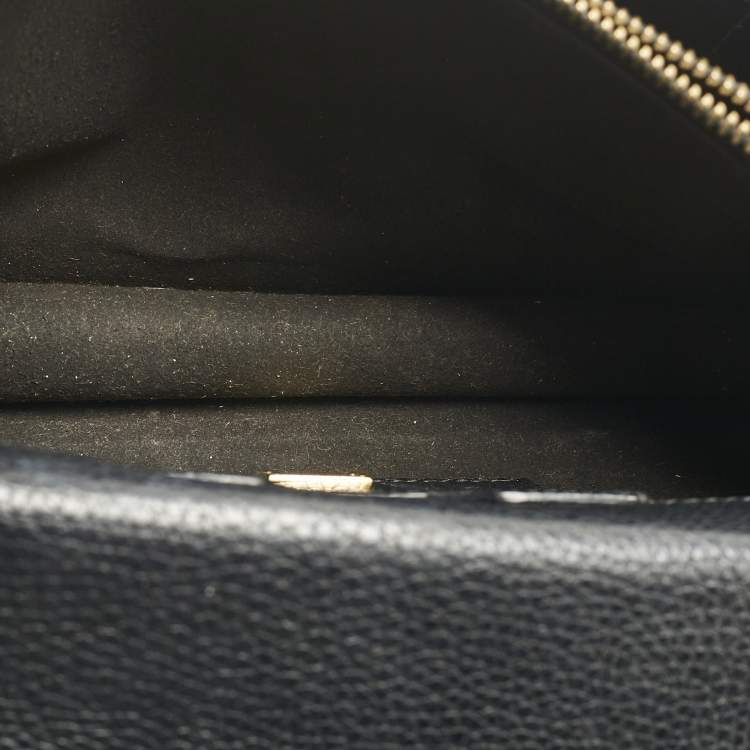 Pre Owned Dolce & Gabbana Black Leather Small Rosalia Shoulder Bag