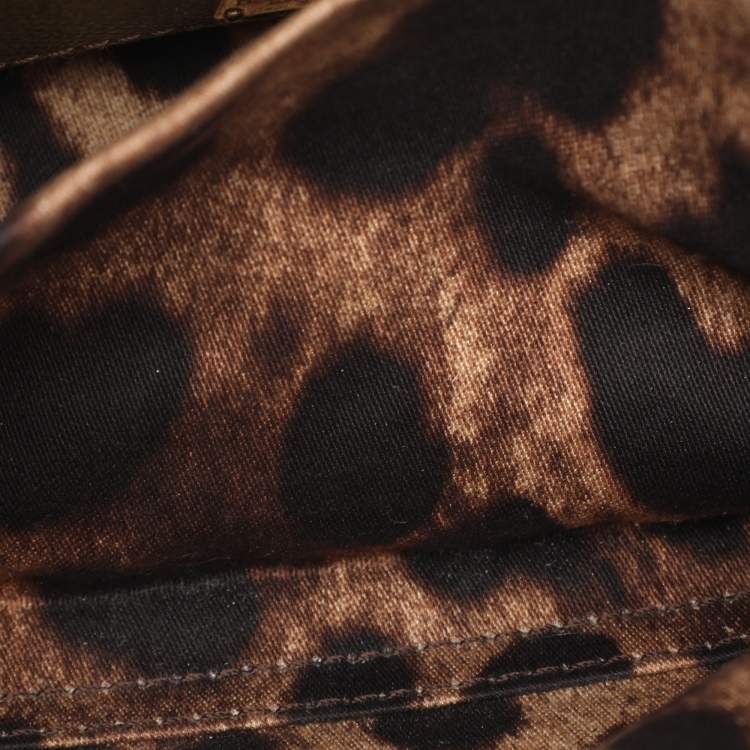 Pre Owned حقيبة دولتشي أند غابانا "ميس سيسيلي" جلد نقشة السحلية أخضر أفوكادو صغيرة بيد علوية