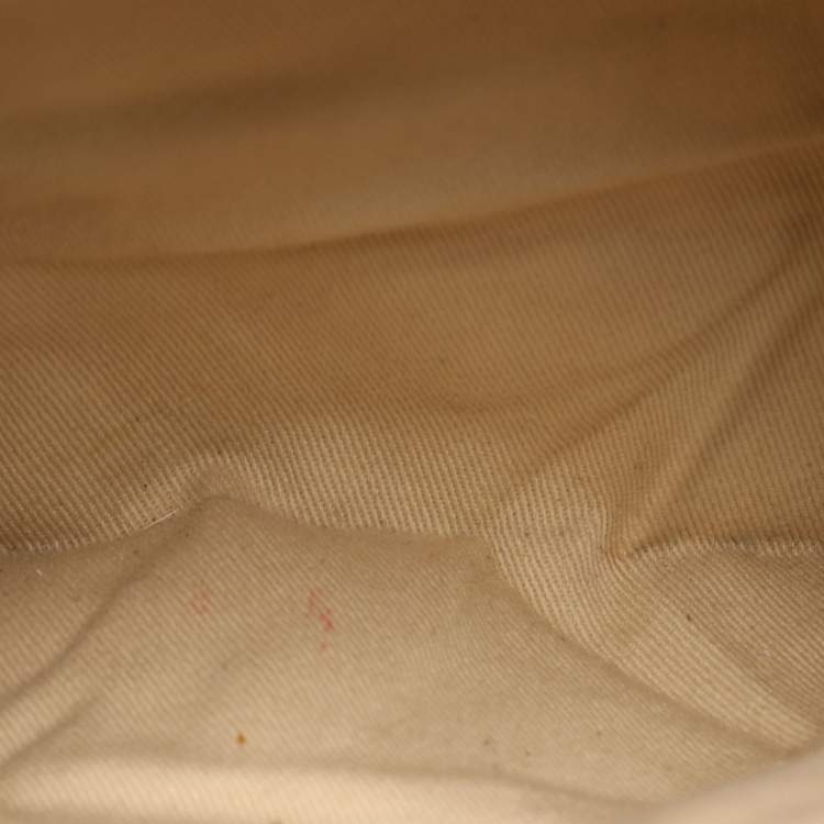 Pre Owned Dolce & Gabbana Gold/Brown Coated Canvas and Leather Miss Exotic Tote