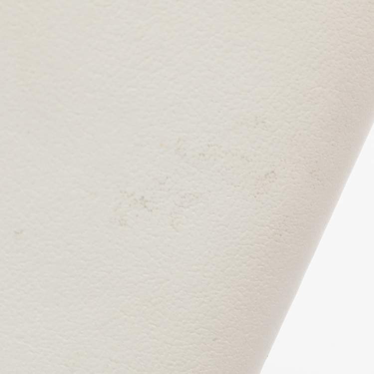 Pre Owned Dolce & Gabbana White Leather Medium Devotion Shoulder Bag