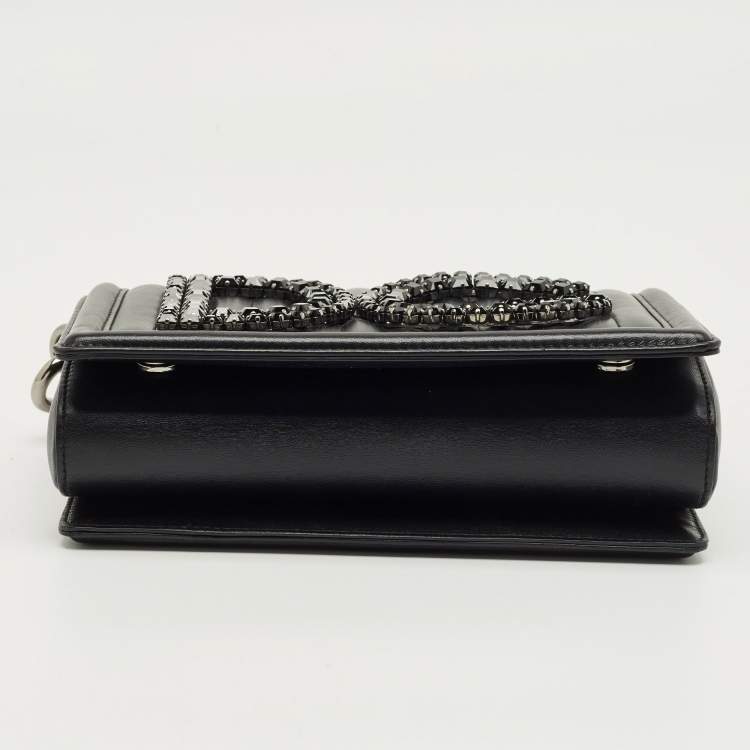 Pre Owned Dolce & Gabbana Black Quilted Leather DG Girls Shoulder Bag