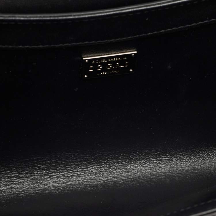 Pre Owned Dolce & Gabbana Black Quilted Leather DG Girls Shoulder Bag