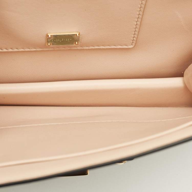 Pre Owned Dolce & Gabbana Dark Blue Leather Lucia Shoulder Bag