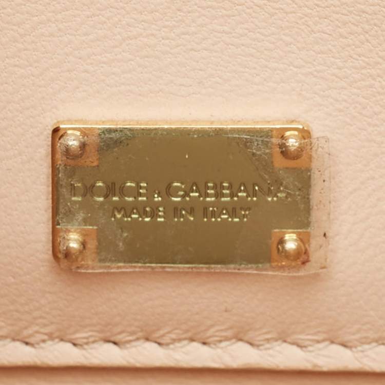 Pre Owned Dolce & Gabbana Dark Blue Leather Lucia Shoulder Bag