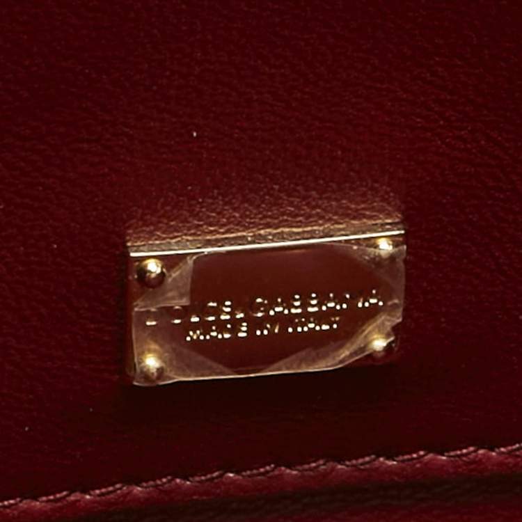 Pre Owned Dolce & Gabbana Black Leather Lucia Shoulder Bag