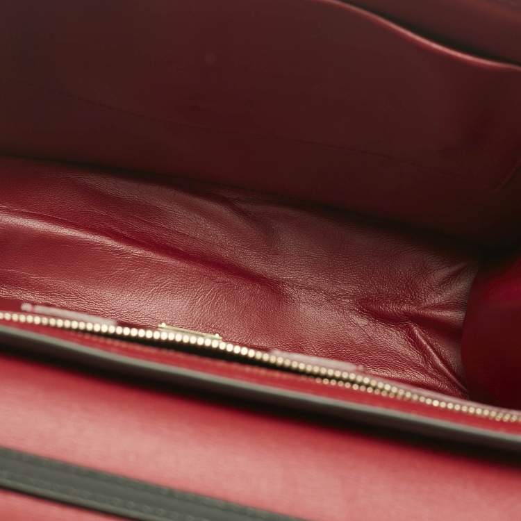 Pre Owned Dolce & Gabbana Black Leather Lucia Shoulder Bag