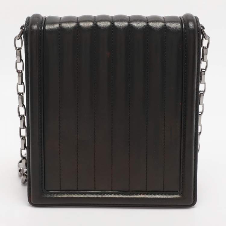 Pre Owned Dolce & Gabbana Black Leather DG Girls Crossbody Bag