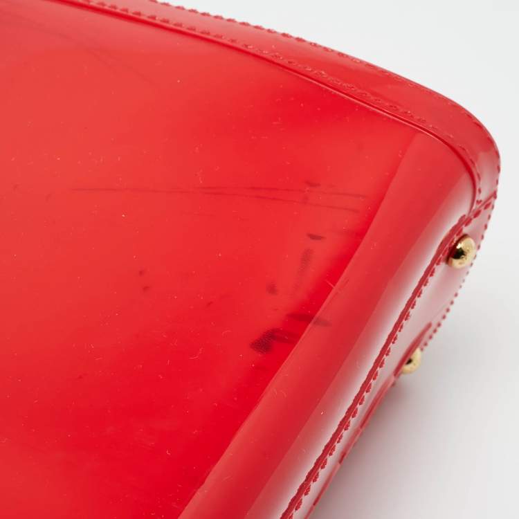 Pre Owned حقيبة دولتشي & غابانا ميس سيسيلي مطاط أحمر بيد علوية